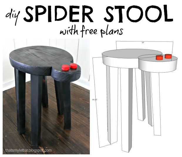 spider stool collage
