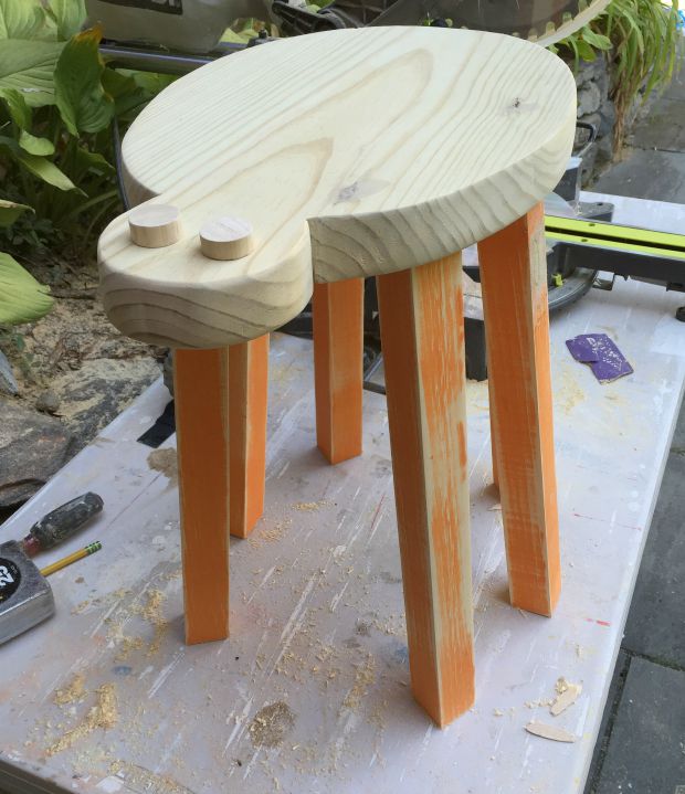 spider stool unfinished