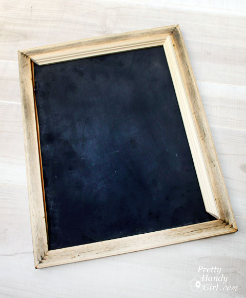 Upcycled Magnetic Chalkboard Frame | Pretty Handy Girl