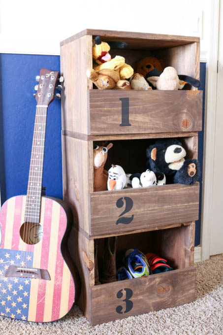 These DIY Stacking Cubbies are a great storage solution for stuffed animals, shoes, and more! The plans and tutorial make it easy to build as many as you like!