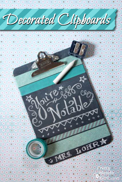 Decorated Chalkboard Clipboards