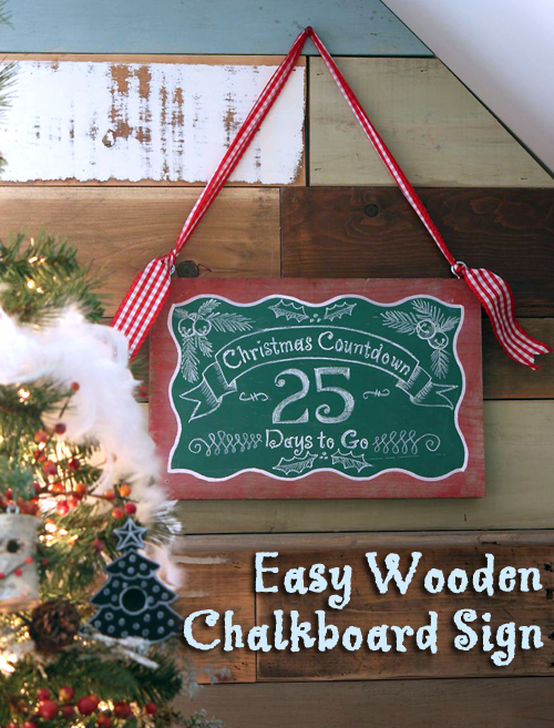 Easy Wooden Chalkboard Sign