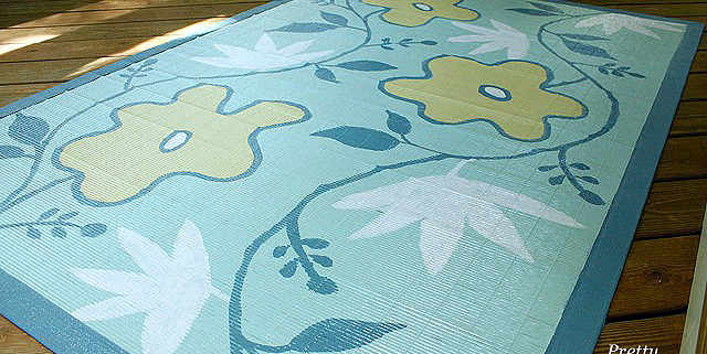 Painted Bamboo Rug