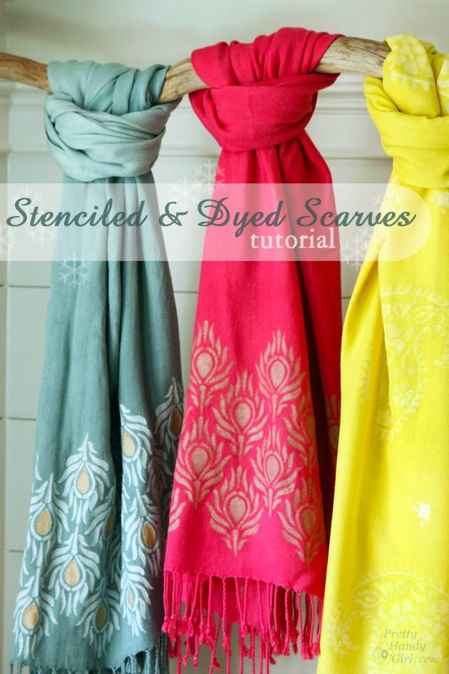 Stenciled Dyed Scarf