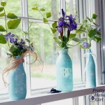 Spraypainted Bottle Vases