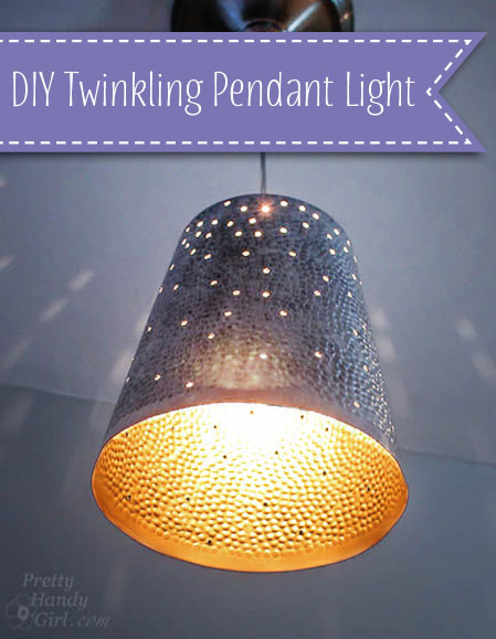 DIY Twinkling Pendant Light | Pretty Handy Girl