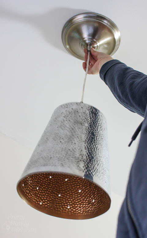 DIY Twinkling Light Pendant |Pretty Handy Girl
