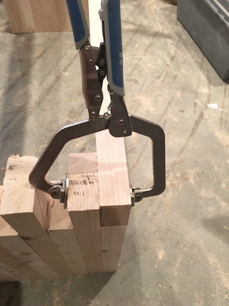Building a dining bench with 2x4s and wood glue