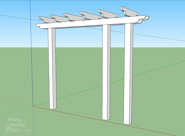 Build a Pergola with Trellis to Screen Your Trash Cans | Pretty Handy Girl