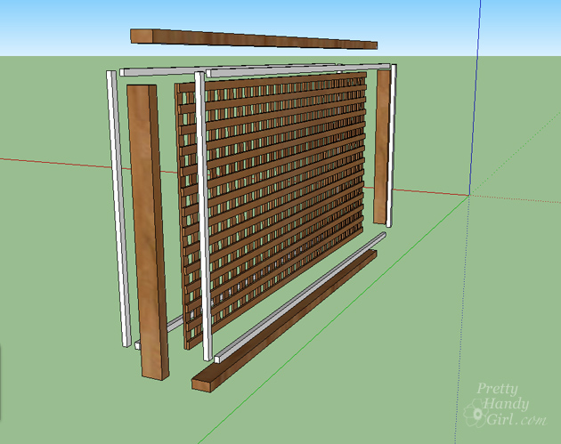 Build a Pergola with Trellis to Screen Your Trash Cans | Pretty Handy Girl
