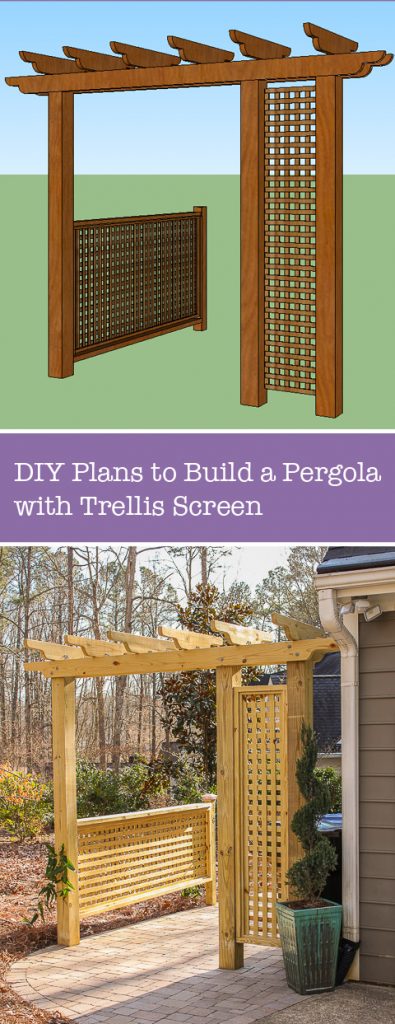Build a Pergola with Trellis to Screen Your Trash Cans | Pretty Handy Girl