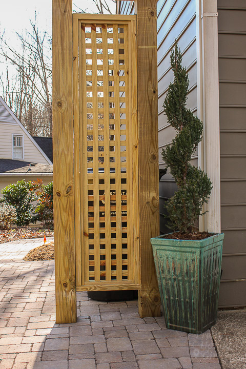 Build a Pergola with Trellis to Screen Your Trash Cans | Pretty Handy Girl