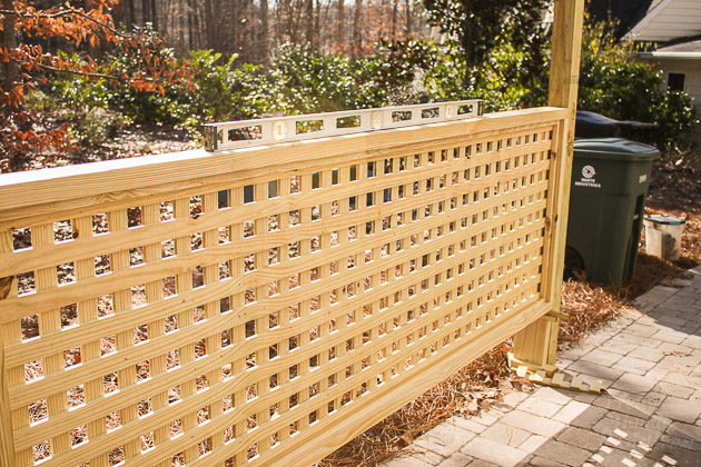 Build a Pergola with Trellis to Screen Your Trash Cans | Pretty Handy Girl