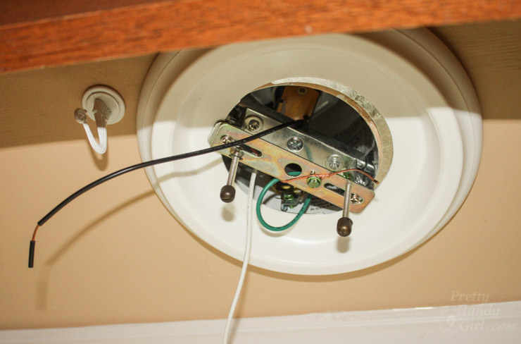 Converting a Recessed Light to Accept a Hardwire Fixture | Pretty Handy Girl