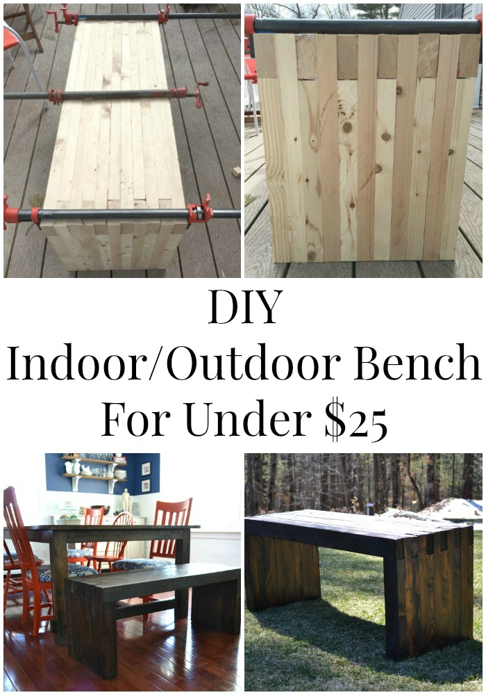 Building a dining bench with 2x4s and wood glue