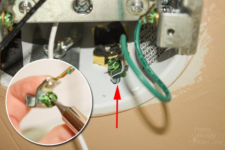 Converting a Recessed Light to Accept a Hardwire Fixture | Pretty Handy Girl