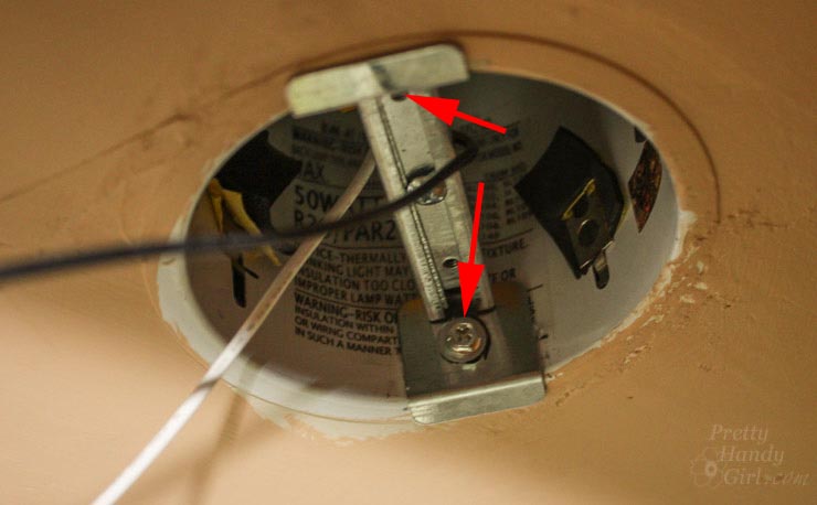 Convert a Recessed Light to Accept a Hardwire Fixture | Pretty Handy Girl