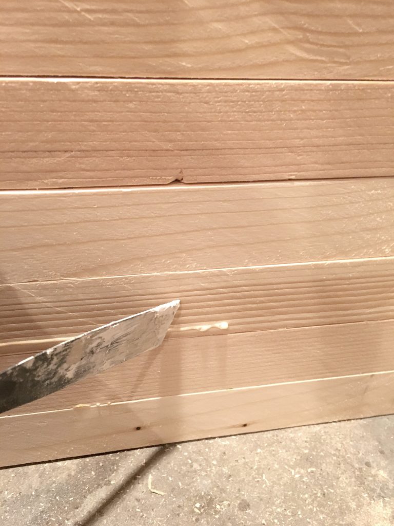 Building a dining bench with 2x4s and wood glue