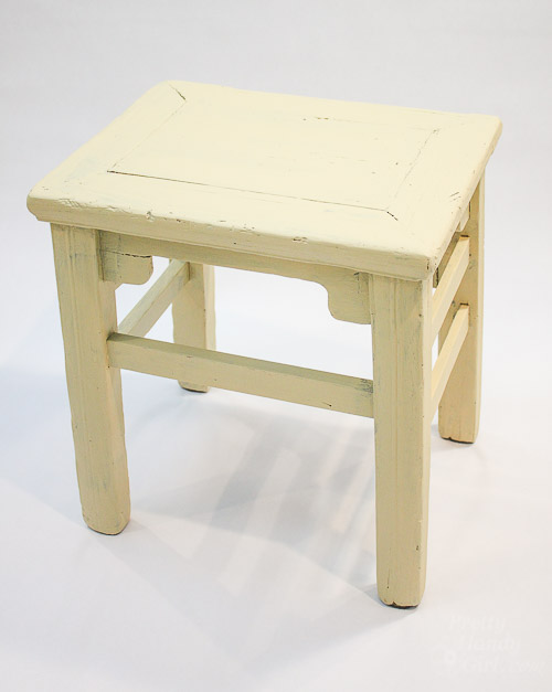 Chalk Painted Wooden Stool | Pretty Handy Girl