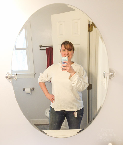 How to Install a Frameless Oval Mirror on the Wall | Pretty Handy Girl