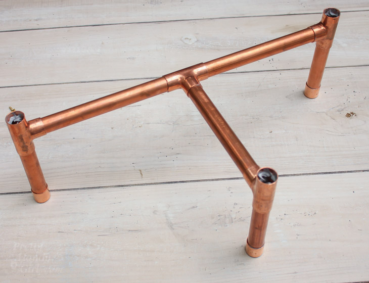 Half Round Copper & Wood Side Table | Pretty Handy Girl
