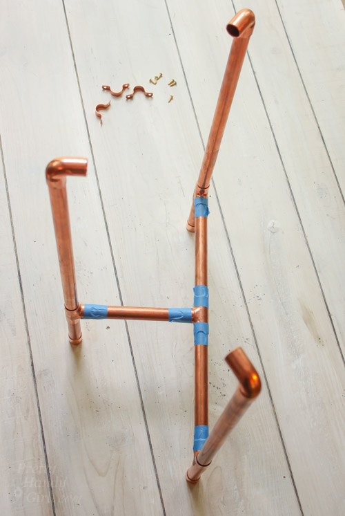 Half Round Copper & Wood Side Table | Pretty Handy Girl