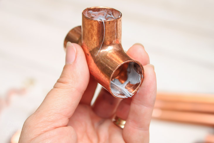 Half Round Copper & Wood Side Table | Pretty Handy Girl
