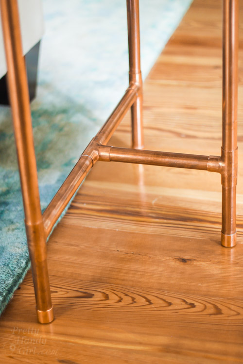 Half Round Copper & Wood Side Table | Pretty Handy Girl