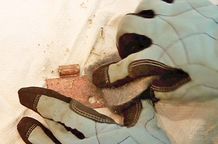 steel wool remove paint hinges