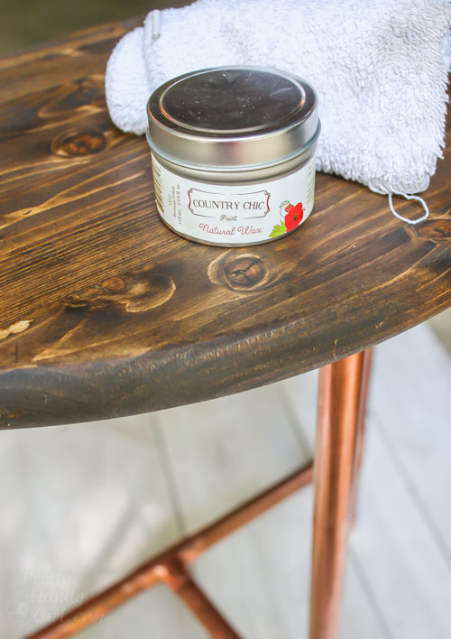 Half Round Copper & Wood Side Table | Pretty Handy Girl