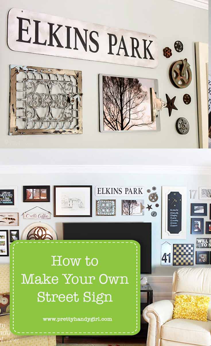 How you can Make Your Own Street Sign! | DIY street sign | Pretty Handy Girl #prettyhandygirl #DIY #crafttutorial #streetsign