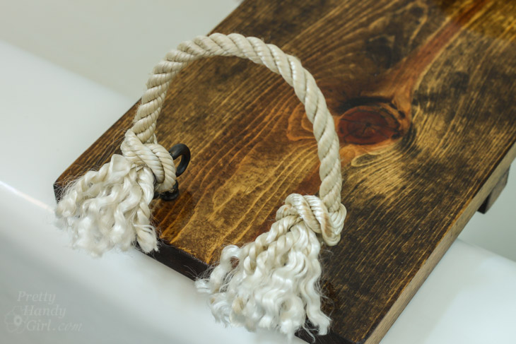 Rustic Wood Bathtub Tray | Pretty Handy Girl