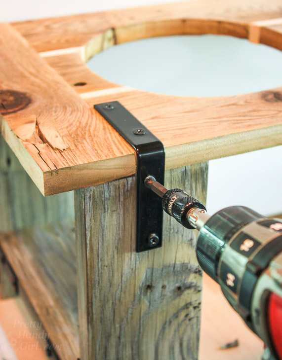 Rustic Industrial Dog Bowl Feeder Stand | Pretty Handy Girl