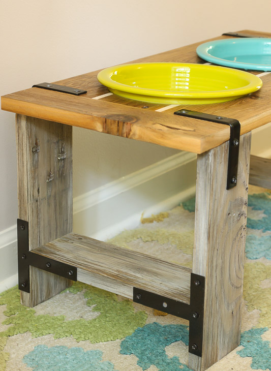 Rustic Industrial Dog Bowl Feeder Stand | Pretty Handy Girl
