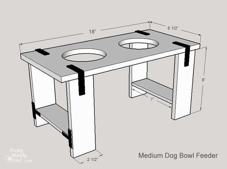 Rustic Industrial Dog Bowl Feeder Stand | Pretty Handy Girl