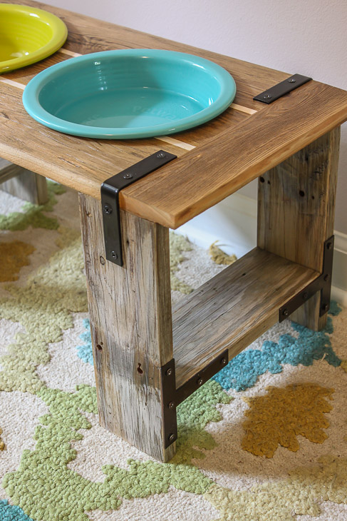 Rustic Industrial Dog Bowl Feeder Stand | Pretty Handy Girl