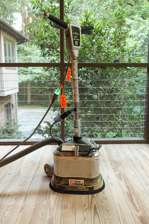 Rent a floor sander to sand flooring