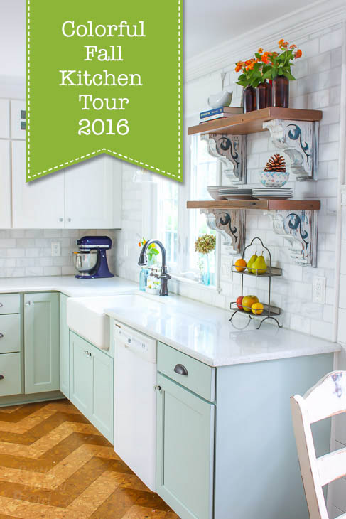 Fall Decor in a Rustic Farmhouse Kitchen | Pretty Handy Girl