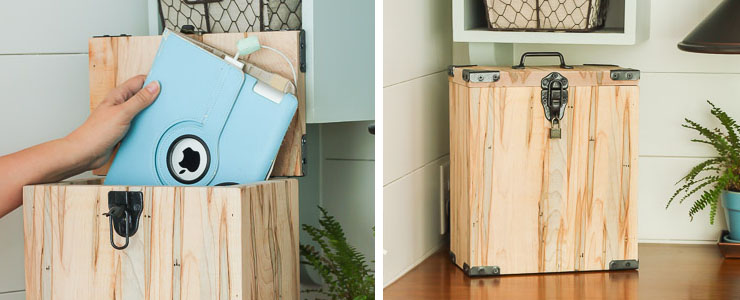 Industrial Charging Station and Lock Box | Pretty Handy Girl