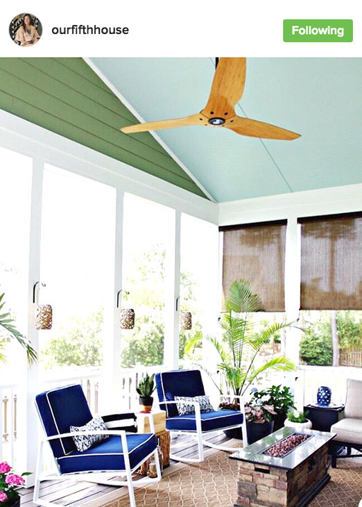 OurFifthHouse Instagram Photo of Screen Porch