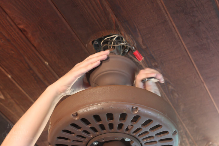 Installing the Most Beautiful Ceiling Fan | Haiku Copper Luxe Ceiling Fan | Pretty Handy Girl