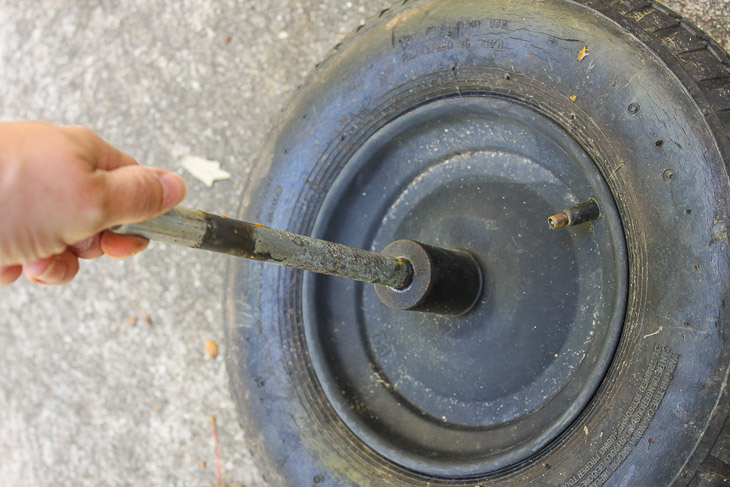 How to Replace a Wheelbarrow Wheel in 5 Minutes | Pretty Handy Girl