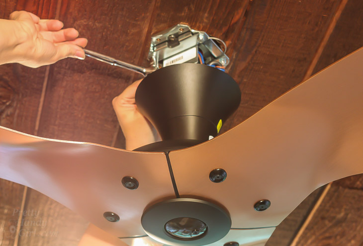 Installing the Most Beautiful Ceiling Fan | Haiku Copper Luxe Ceiling Fan | Pretty Handy Girl