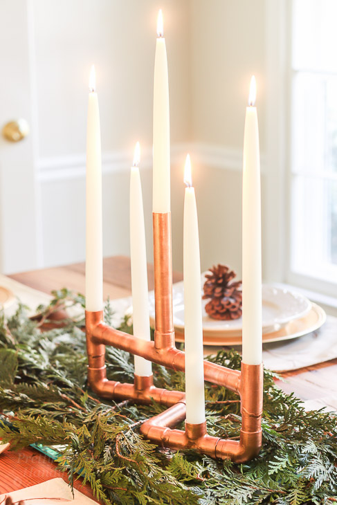 DIY Copper Pipe Centerpiece