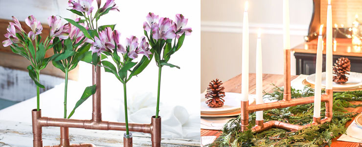 DIY Copper Pipe Centerpiece | Pretty Handy Girl
