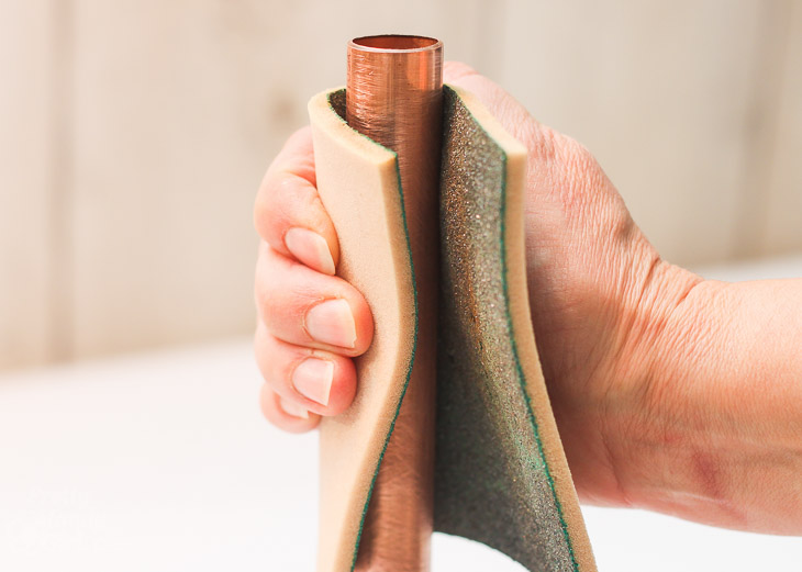 sand-copper-pipes