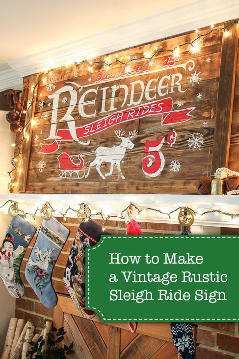 How to Make a Vintage Rustic Sleigh Ride Sign | Pretty Handy Girl How cool! You can use this technique to make or transfer any sign graphic.
