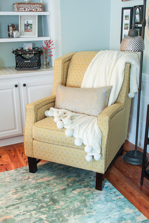 wingback-yellow-chair-metallic-lumbar-pillow-metallic