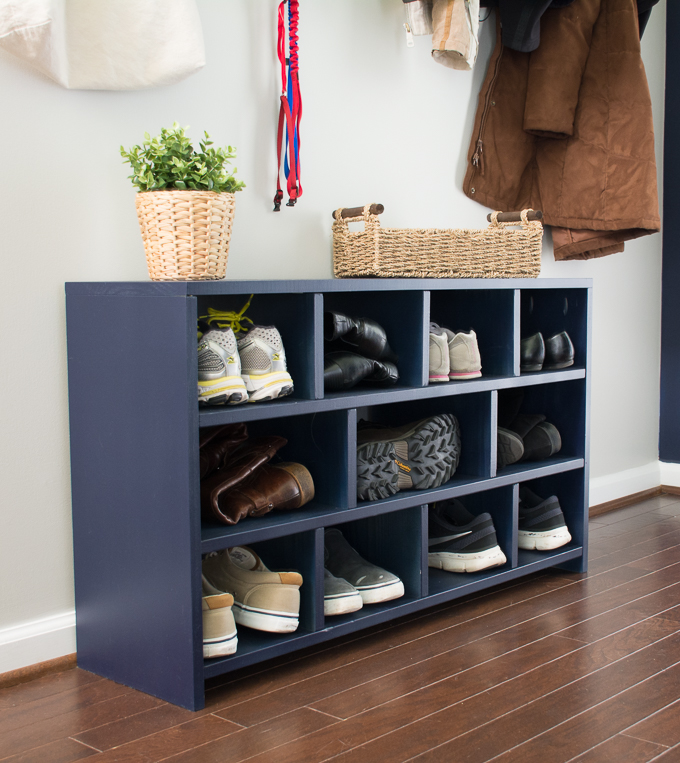 DIY shoe cubby build plans