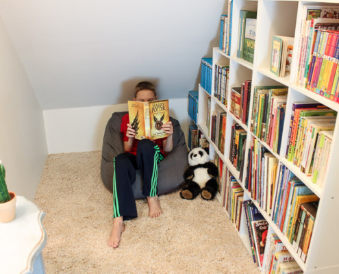 Children's Closet Library with Secret Pass Through | Pretty Handy Girl